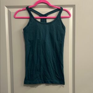 Women's Teal Ribbed Tank Top